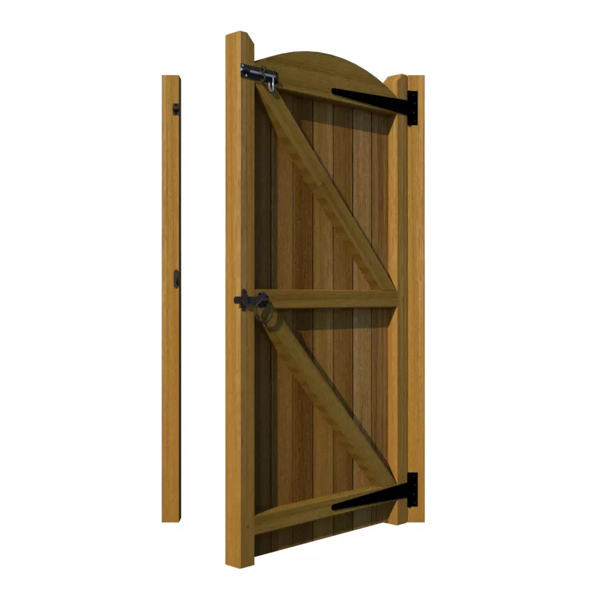 Hardwood Side Gate - Earlswood- rear