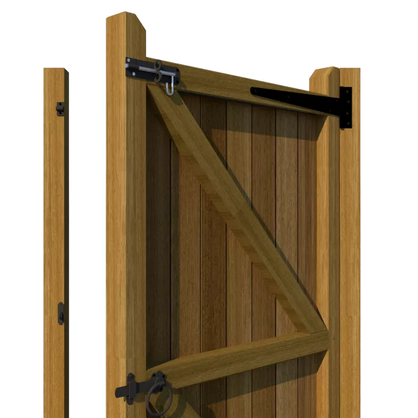 Hardwood Side Gate - Pettswood - close up