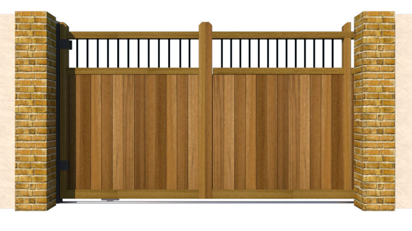 Hardwood Sliding Gate - The Shrewsbury High - closed