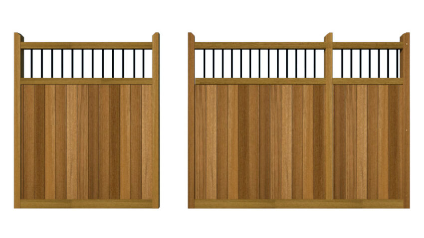 Hardwood Sliding Gate - The Shrewsbury High - split