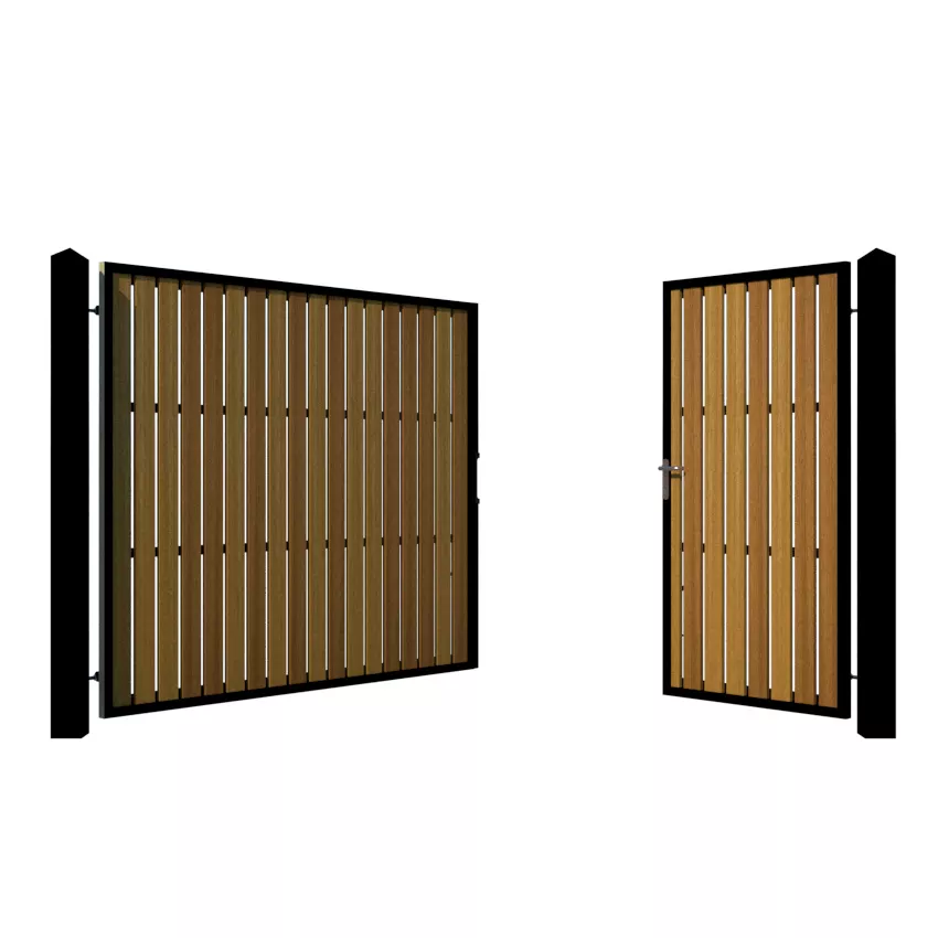 Henley Iroko Split Driveway Gate