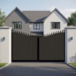 Inner Swan Neck Sliding Metal Gate with composite - The Portsmouth
