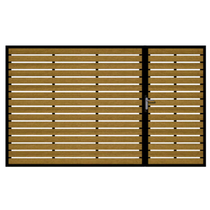 Kingston Iroko Split Driveway Gate