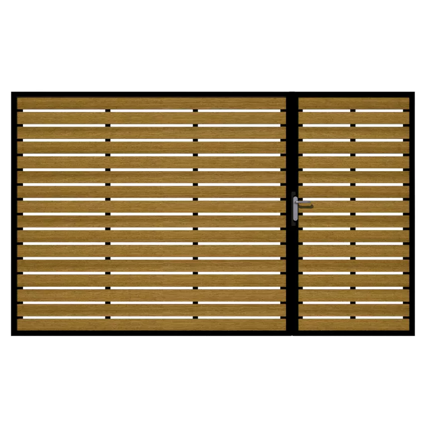 Kingston Iroko Split Driveway Gate