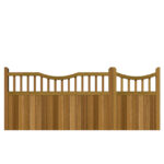 Knowlwood Iroko Split Driveway Gate