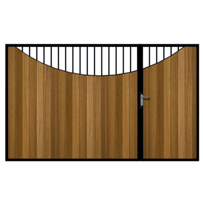 Lyndhurst Iroko Split Driveway Gate
