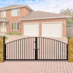 Metal Driveway Gate - Bow Top - The Bude Low