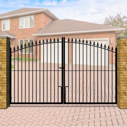 Metal Driveway Gate - Bow Top - The Wycombe High