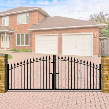 Metal Driveway Gate - Bow Top - The Wycombe Low