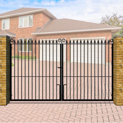 Metal Driveway Gate - Flat Top - The Farnborough High