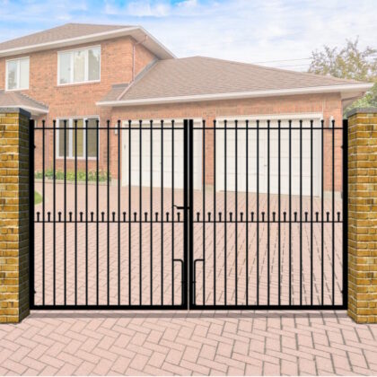 Metal Driveway Gate - Flat Top - The Heathfield