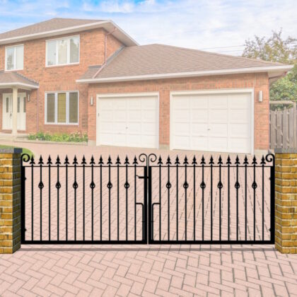 Metal Driveway Gate - Flat Top - The Sheringham Low