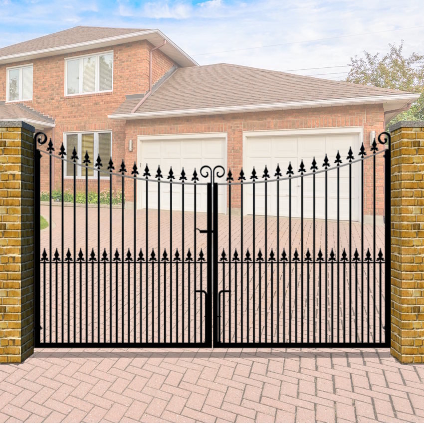 Metal Driveway Gate - Inner Bow Top - The Winchester
