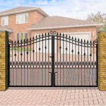 Metal Driveway Gate - Swan Neck Top - The Goldsworth