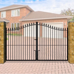 Metal Driveway Gate - Swan Neck Top - The Hartland High