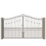 Metal Driveway Gate - The Farnham - showing closed