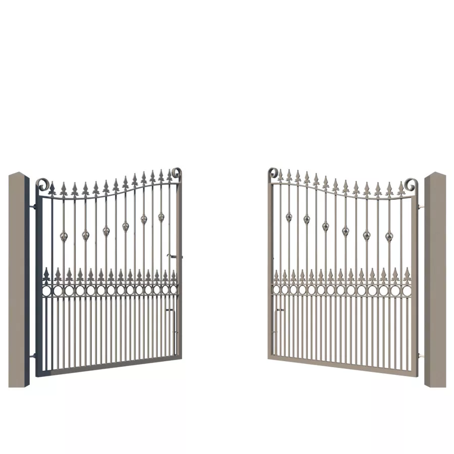 Metal Driveway Gate - The Farnham - showing opening