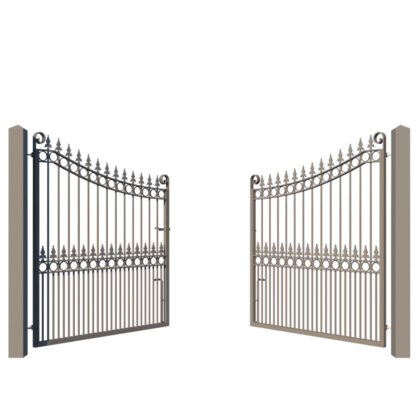 Metal Driveway Gate - The Hertfordshire - showing opening