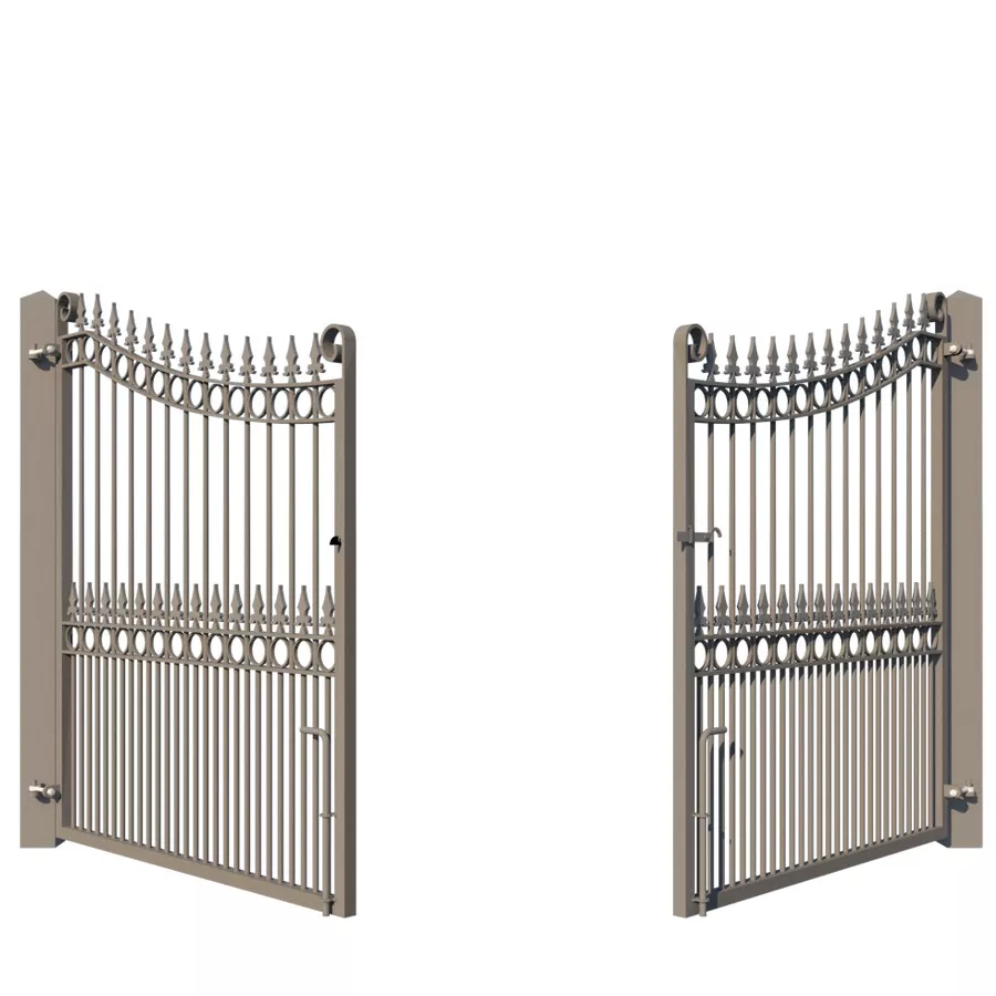 Metal Driveway Gate - The Hertfordshire - showing opening from back