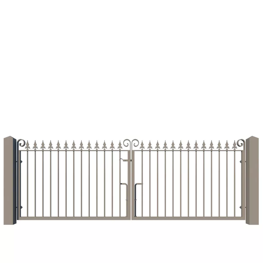 Metal Driveway Gate design - the Farborough Low - showing closed