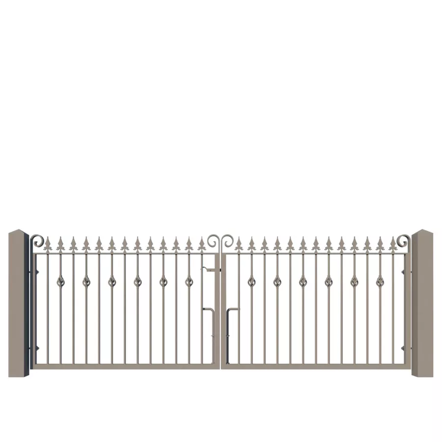 Metal Driveway Gate design - the Sheringham Low - showing closed