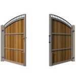 Metal Framed Driveway Gate - The Bath - opening rear