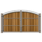 Metal Framed Driveway Gate - The Bath - rear