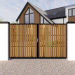 Metal-Framed-Driveway-Gate-The-Henley- modern flat top
