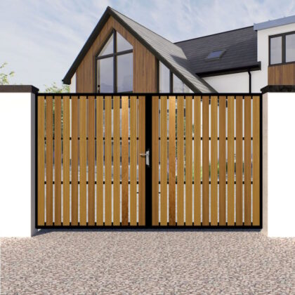Metal-Framed-Driveway-Gate-The-Henley- modern flat top