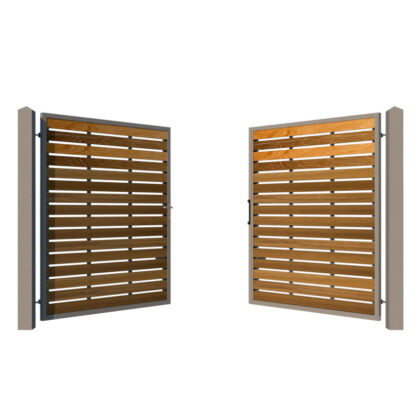 Metal Framed Driveway Gate - The Kingston - opening