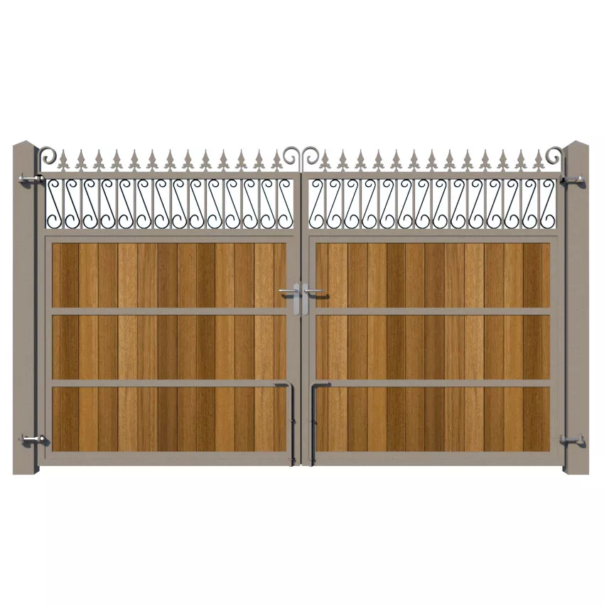 Metal Framed Driveway Gate - The Lemmington - rear