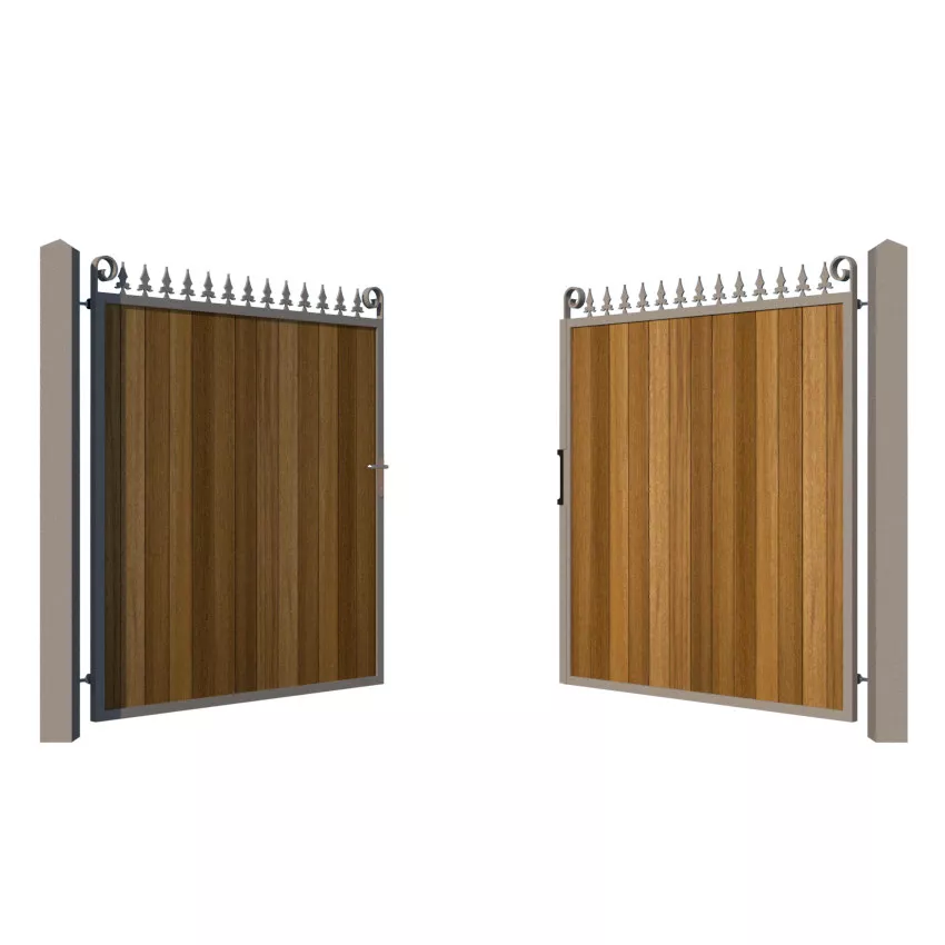 Metal Framed Driveway Gate - The Middleton - opening