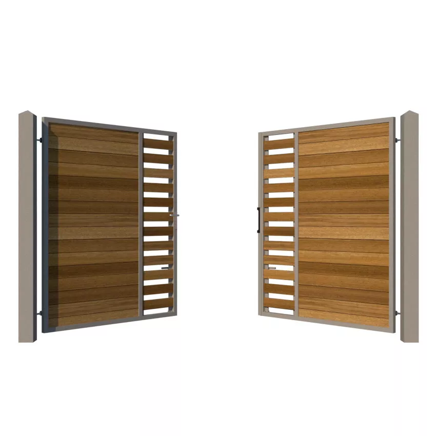 Metal Framed Driveway Gate - The Midhurst - opening