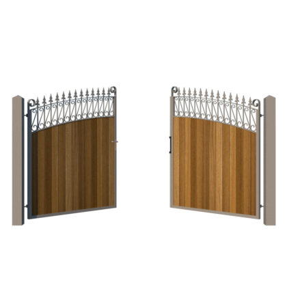 Metal Framed Driveway Gate - The Oxford - opening