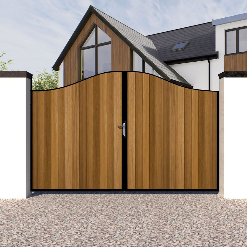 Metal-Framed-Driveway-Gate-The-Shropshire- Swan Neck Top