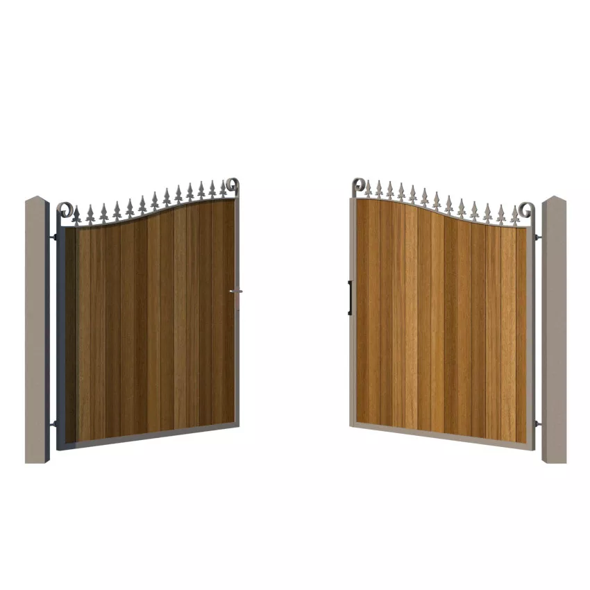 Metal Framed Driveway Gate - The Stratford - opening