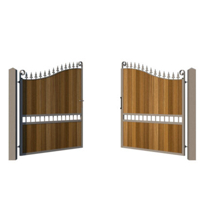 Metal Framed Driveway Gate - The Waltham Forest - opening