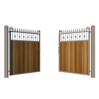Metal Framed Driveway Gate - The Wilton - opening