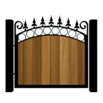 Metal Framed Garden Gate with Iroko - The Bath