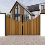 Metal Framed and Timber Driveway Gate - The-Lyndhurst