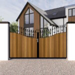 Metal Framed and Timber Driveway Gate - The-Westfield