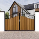 Metal-Framed-with-timber-Driveway-Gate-The-Aberdeen-Swan Neck Top