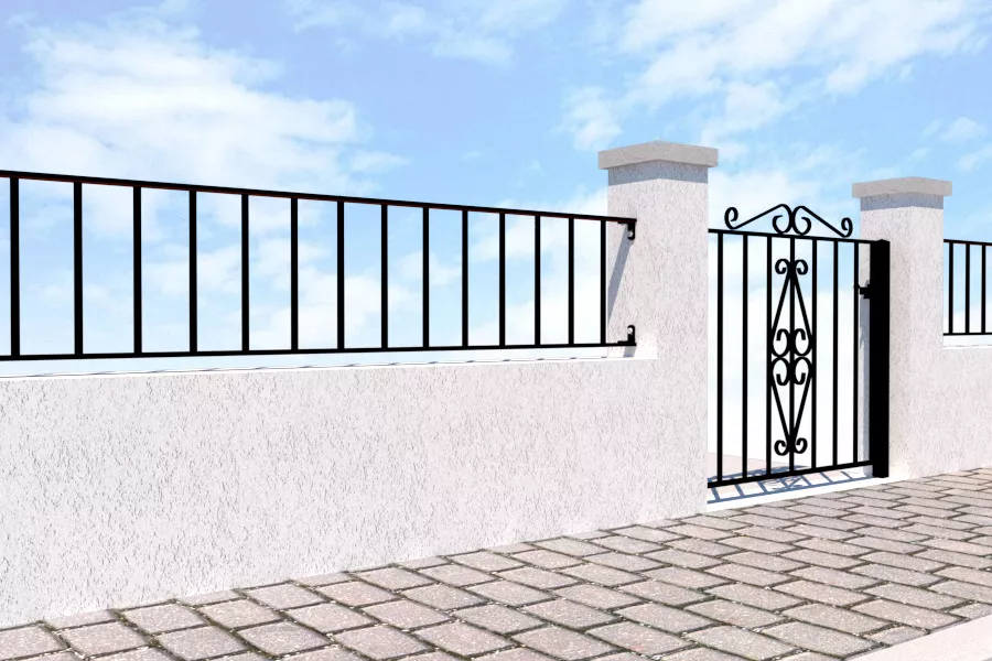 Metal Garden Gate - The Cambridge railings