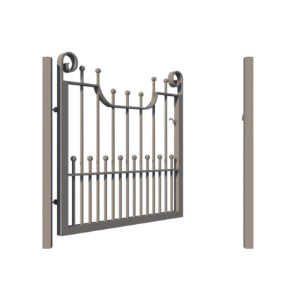 Metal Garden Gate - The Chester - opening