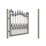 Metal Garden Gate - The Sandringham - Side View - Gates and Fences UK