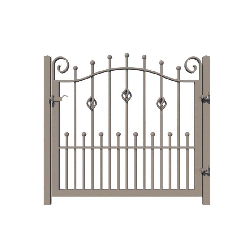 Metal Garden Gate - The Wentworth - rear view