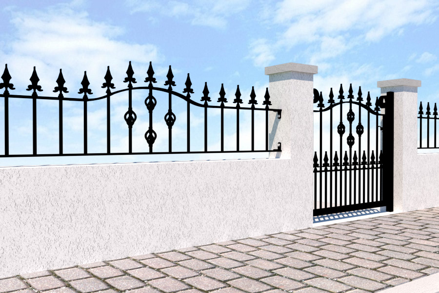 Metal Garden Gate and matching Railings - The Hastings 2