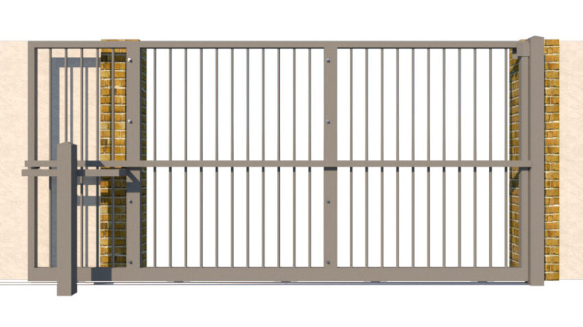 Metal Sliding Gate - The Cheltenham - rear