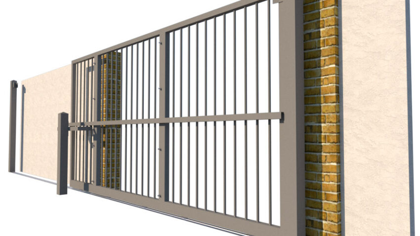 Metal Sliding Gate - The Cheltenham - side