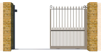 Metal Sliding Gate - The Darlington - open